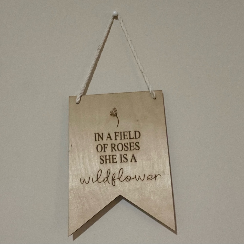 Chic Wooden Wall Hanging Quote.